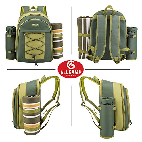2 ALLCAMP+Backpack+Compartment+Tableware+Blanket