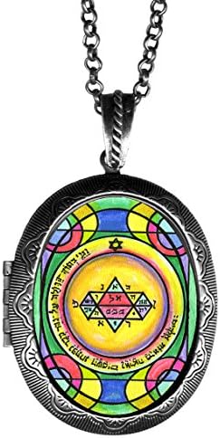 Solomons 5th Jupiter Seal Manifestation & Psychic Visions Xl Solid Perfume Locket Antique Silver