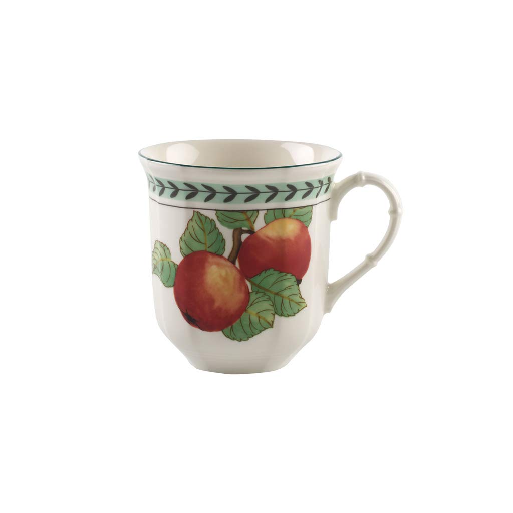 Villeroy & Boch French Garden Modern Fruits Jumbo Mug "Apple", 480 ml, Premium Porcelain, White/Coloured