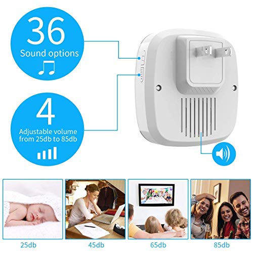 Wireless Doorbell, Govee Waterproof Door Bells Chime Kit with LED Flash, 36 Melodies to Choose