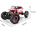KingPow Rc Car 2.4GHz Electric Remote Control Car Rock Crawler Radio Control High Speed 25 killometer/h Racing Off Road Rc Truck - Red