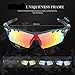 JOGVELO Polarized Sports Sunglasses,Cycling Glasses Men with 5 Interchangeable Lenes, Blue