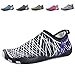 EQUICK Water Shoes Barefoot quick dry Aqua Sports Sneakers Slip on for Men Women Kids Updated size