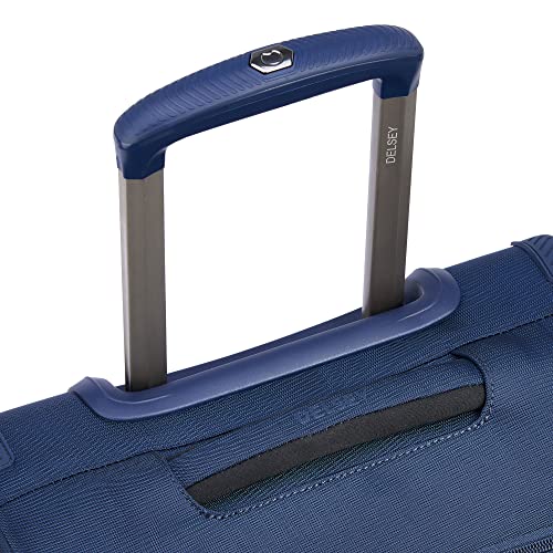 DELSEY Paris Helium DLX Softside Expandable Luggage with Spinner Wheels, Navy Blue, Carry on 20