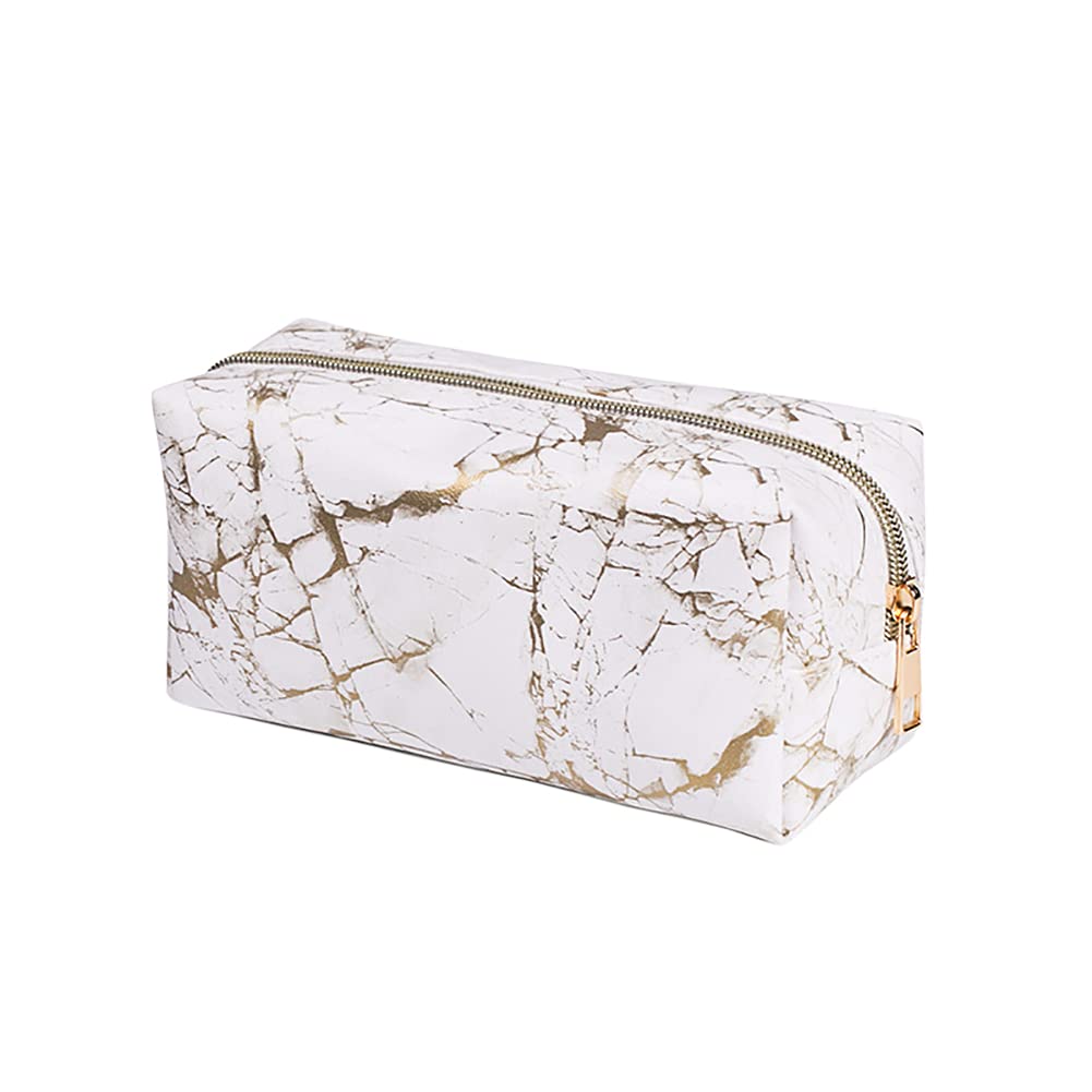 Large Capacity Marble Pencil Case Pencil Pouch Pen Holder Organizer Cosmetic Bag Stationery Bag for Girls Women