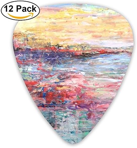 WYFG Poppies Lillies Plectrum Various Colors Guitar Pick 12 Pack 3 Thickness 0.46/0.73/0.96 Mm
