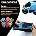 VIVAGLORY Rip Stop Dog Life Vest, Swimming Vest with Handle, Buoyancy for Doggy Puppy, Dog Life Jacket for Swimming & Boating, M, Blue