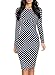 Miusol Women's Classic Long Sleeve Polka Dot Wedding Brigesmaid Dress