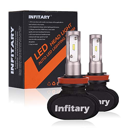 ALUNAR H11/H8/H9 Car LED Headlight Bulbs All-in-One Conversion Kit Plug Play White CSP Chip H4 Hi/Lo 50w 8000lm Auto Head Lamp 12V Replace LED Headlight Bulbs Vehicle Lighting
