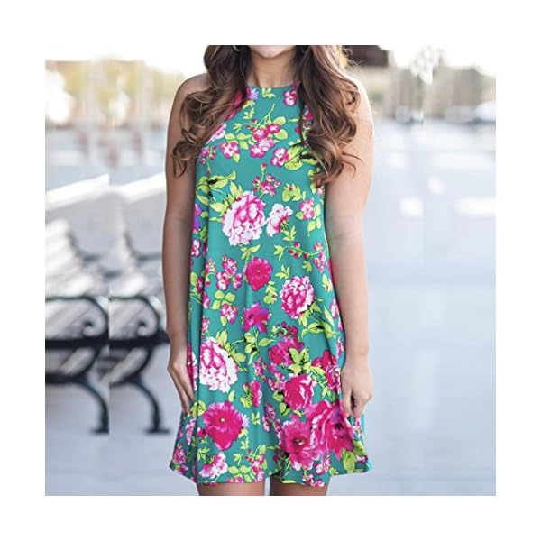 Feite-Fashion-Women-Sexy-Dress-Floral-Tie-Casual-Mini-Dress-Sleeveless-Dress