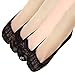 Womens No Show Socks Liner,Lace Footie Socks Non Slip Flat Boat 4 Pack by Habiter