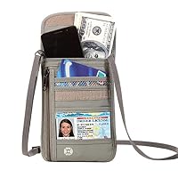 Defway Travel Wallet RFID Blocking Hidden Money Pouch & Neck Passport Holder