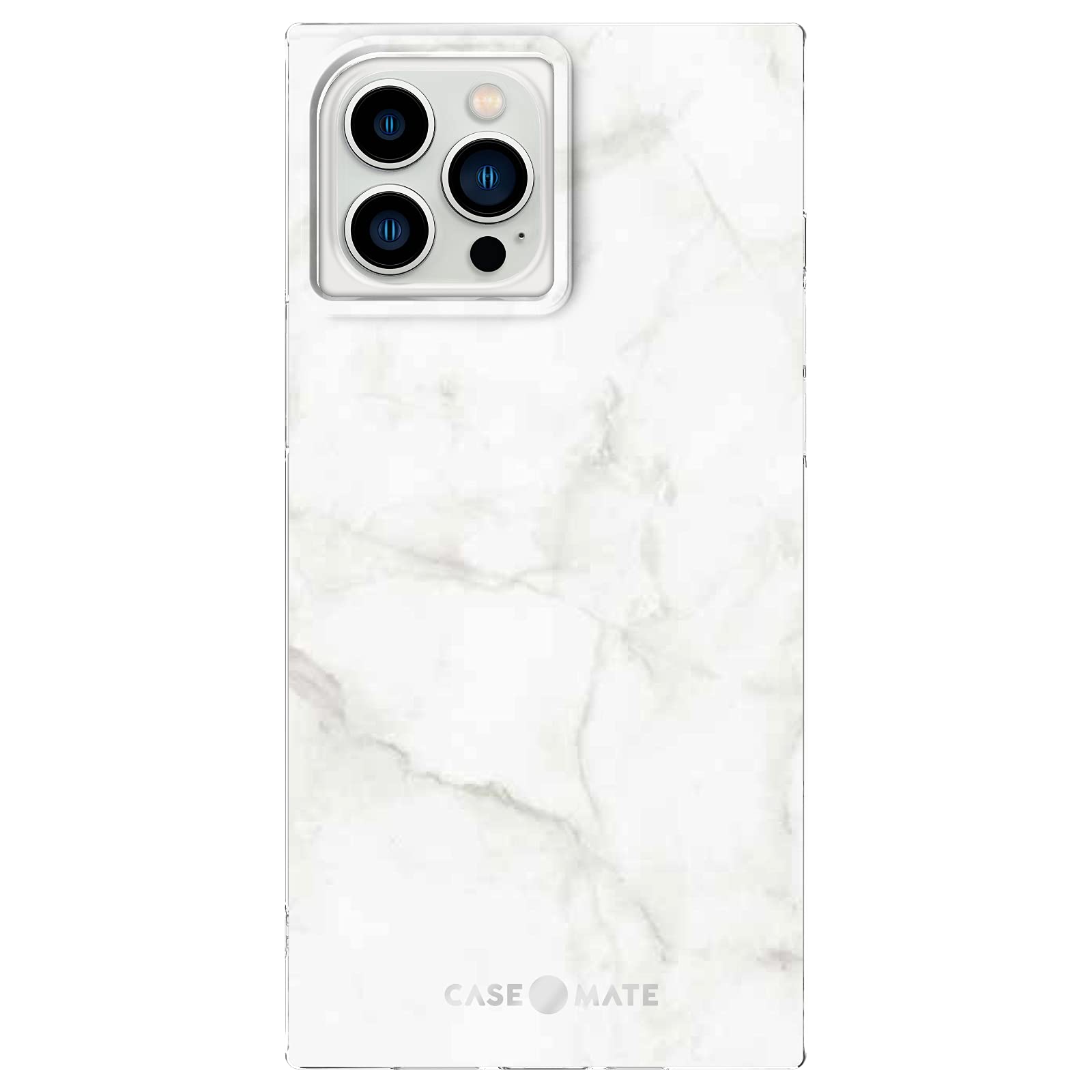 Case-Mate BLOX Square iPhone 13 Pro Case - White Marble [10FT Drop Protection] [Wireless Charging Compatible] Protective Phone Case for iPhone 13 Pro 6.1", Anti-Scratch, Shockproof, Matte Finish, Slim — image 1