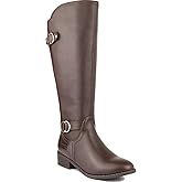 Karen Scott Womens Leandraa Zipper Knee-High Boots Brown 7.5 Medium (B,M)