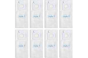 8-Pack Style 7 Non-Woven Vacuum Bags for Bissell 32120, 1739, 71Y7, 3545, 3550, 3554 Series — Heavy-Duty, Large-Capacity Repl