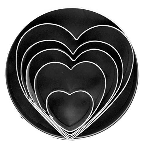 Fox Run Heart Cookie Cutter Set, 5-Piece