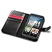 Spigen Wallet S HTC One M9 Case with Foldable Cover and Kickstand Feature for HTC One M9 2015 - Black