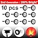 Ledvillage 10 Pcs 2nd Generation 3/4 Inch Inch Mount Clear Lens RED Light LED Clearance Bullet Marker Lights, Side Led Marker for Truck Boat SUV ATV Bike Trailer Marine