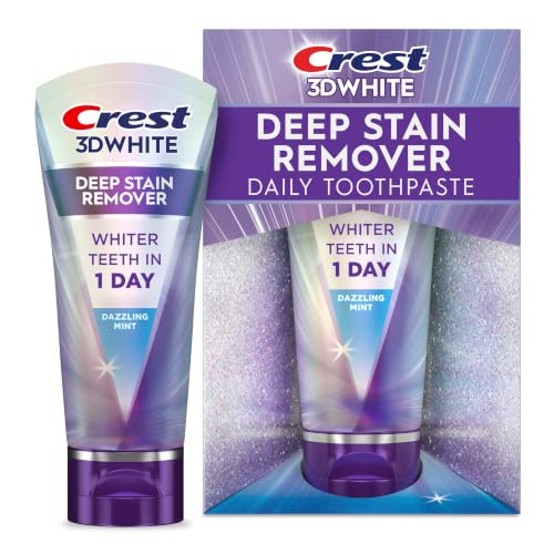 Crest Pasta Dental 3D Brilliance Deep Stain Remover Dazzling Mint - 21 Oz Blanco