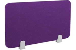 Icegrey Acoustic Desk Divider Privacy Panel Removable Sound Absorbing Desk Partition Board with 2 Clips for Student Call Centers Offices Braries Classrooms Library, Dark Purple, 23.4x11.7