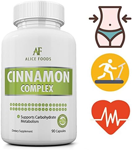 Cinnamon Complex to Support Balanced Blood Sugar Levels, Heart Health, Support A Healthy Weight, and Maintain Joint Mobility - 1000mg per capsule - 90 Capsules