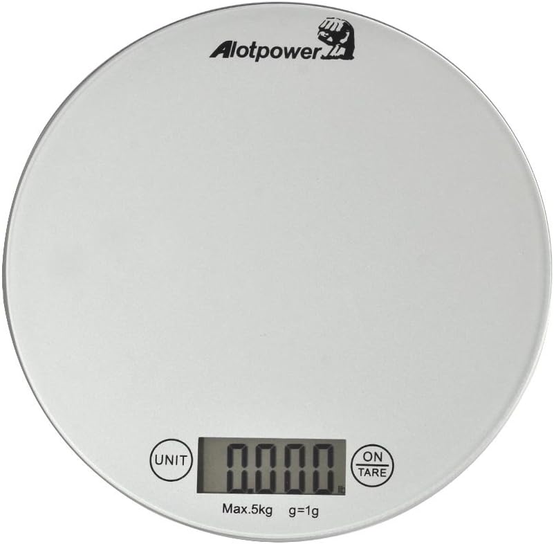 Digital Kitchen Scale, Alotpower Multifunctional Food Scale Round Scale with LCD Display(11lb/5 kg)