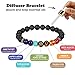 Lateefah Chakra Healing Lava Rock Bracelet - Elastic Natural Stone Aromatherapy Essential Oil Diffuser Bracelets for Women Men