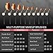 Beauty Kate Multi-function Oval Toothbrush Makeup Brushes Set of 10 pcs (Rose-gold Black)