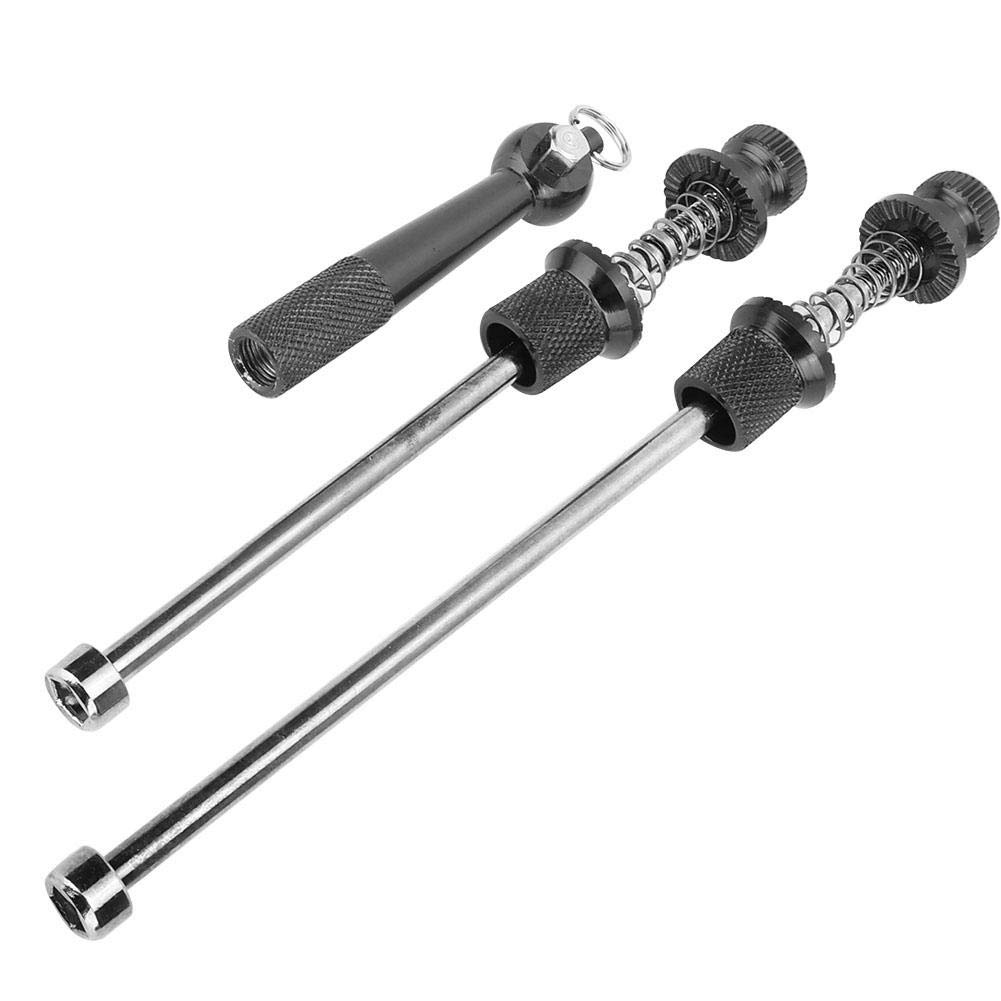 Alomejor Quick Release Skewers for Road Bikes – Black Wheel Locking Skewers with Security Lever, Easy Installation, Lightweight & Durable Aluminum Alloy, Compatible with 9mm/10mm A