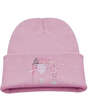 Gray With Pink Elephant Baby Boy Comfortable Kids Cute Caps