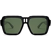 SOJOS Retro Square Polarized Sunglasses for Women Men Trendy Large Frame Sun Glasses Designer Inspired Shades SJ2320