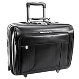 McKleinUSA Lasalle 83405 R Series Leather 17-Inch Wheeled Laptop Overnight (Black)