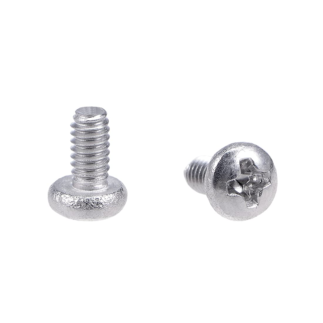 sourcing map M2x4mm Machine Screws Pan Phillips Cross Head Screw 304 Stainless Steel Fasteners Bolts 100Pcs