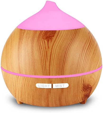 Holan 250ml Essential Oil Diffuser Ultrasonic Cool Mist Humidifier Aroma Diffuser with Low Water Auto Shut-off, 7 Color LED Lights for Office Home Bedroom Living Room Study Yoga Spa
