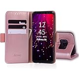 Galaxy S8 Wallet Case,Acrass Samsung Galaxy S8 Flip Cover Case with Kickstand And Card Slots,Rosegold