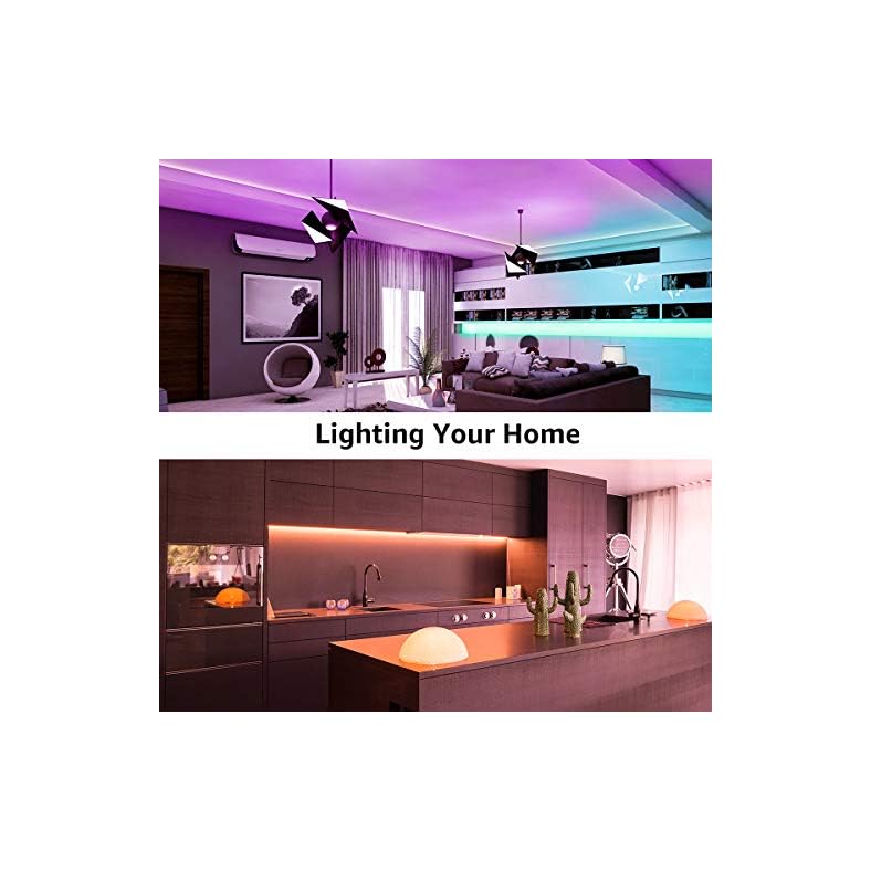 Lepro tira de luces LED de 65.6 pies, tiras LED RGB 5050 ultralargas