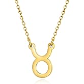 12 Zodiac Necklace for Women, 18K Gold Plated Horoscope Pendant, Astrology Constellation Necklace, Sister Gifts For Women