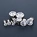 Pair Clear CZ Zirconia Prong Set Ear Plugs Gauges Stainless Steel With Silicone O-Ring Stretcher Expander (Gauge=7/16
