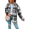 N+A Oversized geruite jas dames hemdjas geruit hemd hemdblouse overgangsjas houten hakkershemd dames blouseshirt casual…