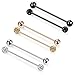 Jstyle 6Pcs 14G Stainless Steel Industrial Barbell Earrings CZ Cartilage Helix Tragus Piercing Body Jewelry