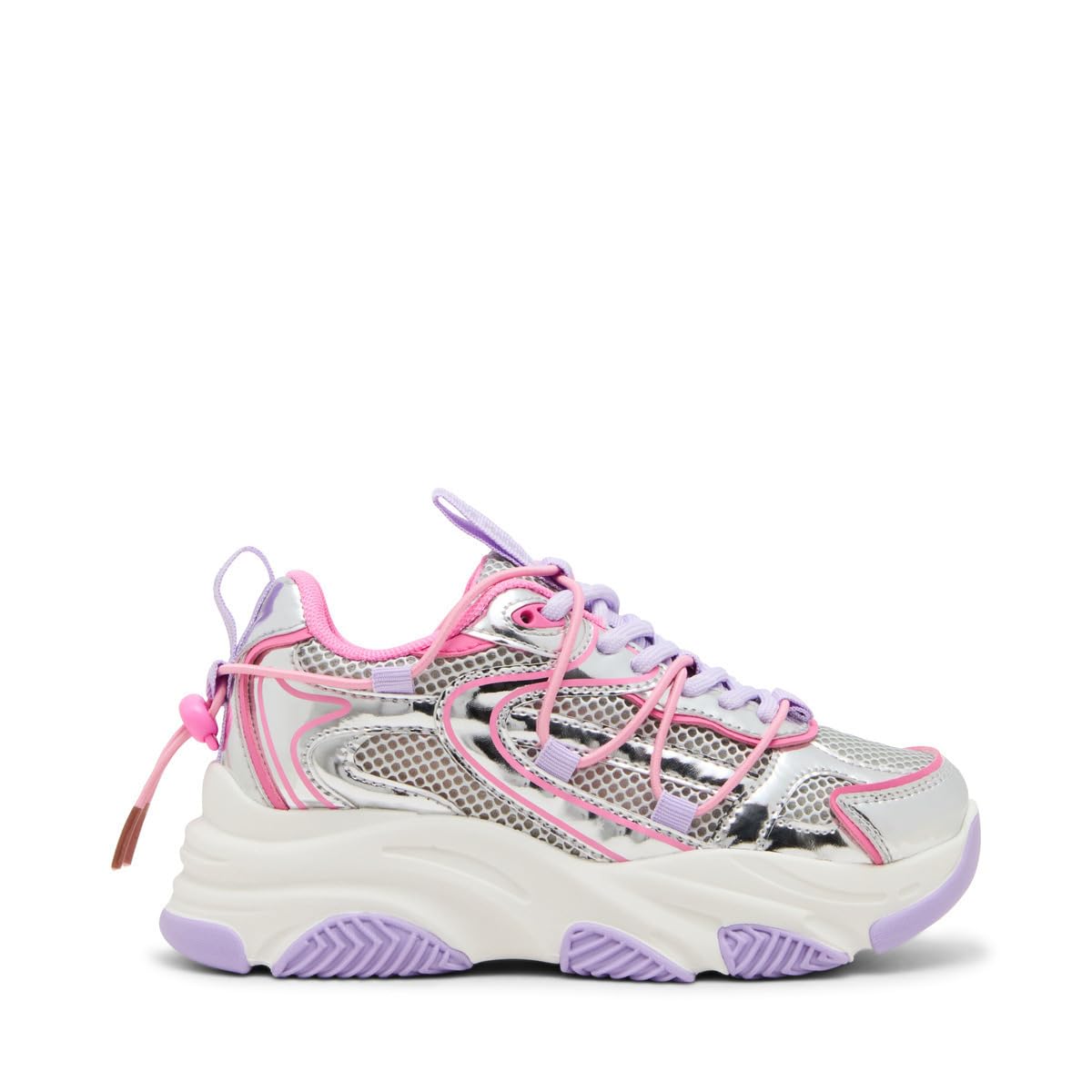 Photo 1 of Steve Madden Girl's Key Sneaker, Purple Multi, 5