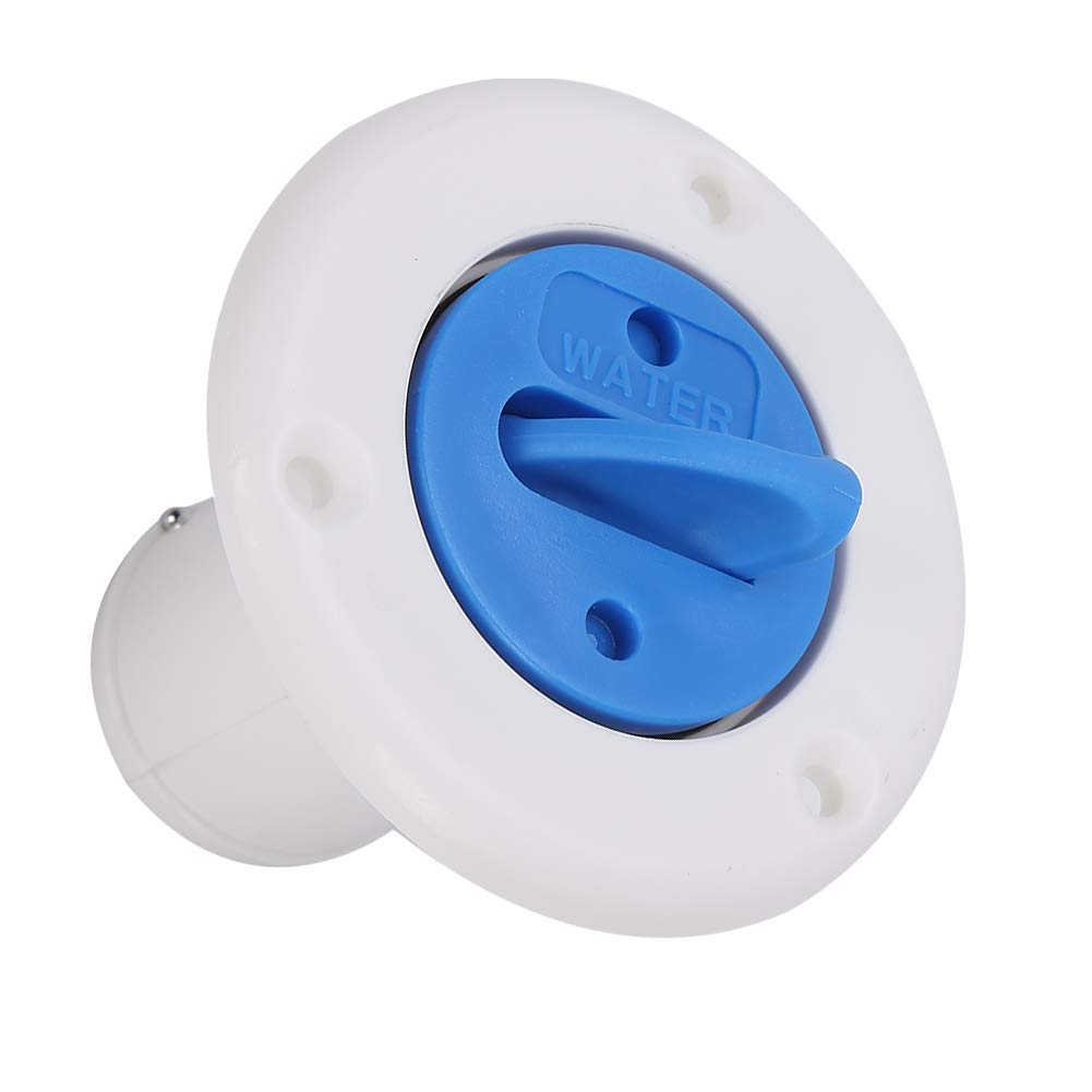 EVGATSAUTO Water Filler Cap, Deck Water Filler Cap Fill Tank Flange for 1/2in Hose Marine Boat RV Yacht Accessory