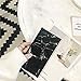 YonMeet Black and White Marble Case for iPhone 8 7 Plus 8plus TPU Soft Glossy Mirror Shockproof Back Cover Phone casing Shell (iPhone 7 Plus/8 Plus 5.5'', Black)