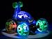 Top Race Remote Control Car Cyclone Twister RC Stunt Car with LED Lights and Music - BLUE- 49Mhz