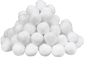 100 PCS Christmas Fake Snowballs, 5cm Fluffy Christmas Snowball Artificial Snowballs for Indoor and Outdoor Snow Fight Christ