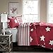 Lush Decor Star 3-Piece Quilt Set, Full/Queen, Red