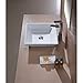 Luxier CS-006 Flat Square 16-1/2 in. Bathroom Ceramic Vessel Sink Art Basin in White