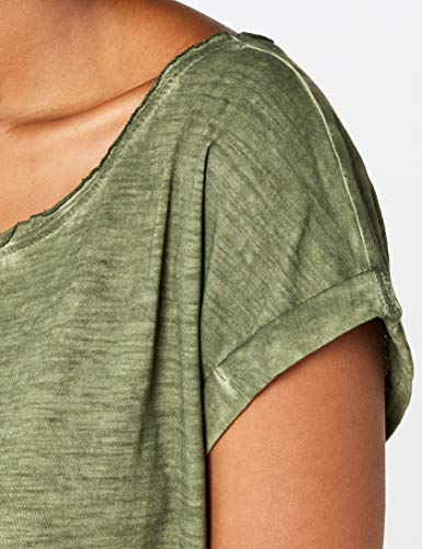 Urban-Classics-Damen-Back-Shaped-Long-T-Shirt-mit-Spray-Dye-Frbung