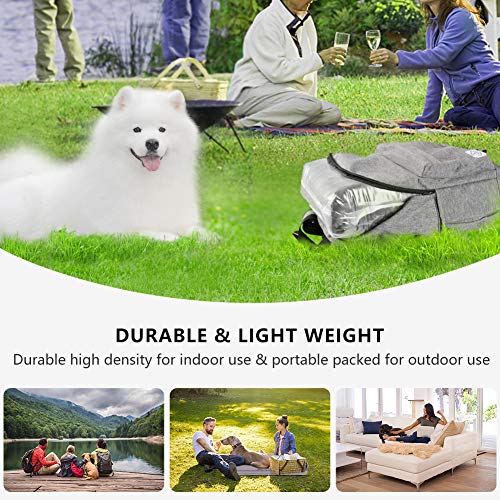 JoicyCo Large Dog Bed Crate Mat Dog Beds for Large Dogs Headrest Pillow