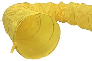 Midlee Dog Agility Tunnel with Stakes & Carry Bag, 17' Long